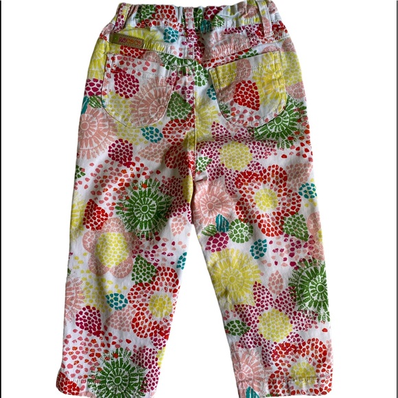 Rococo White Colourful Floral Print Lightweight Pants Size 24 Months - Picture 3 of 9